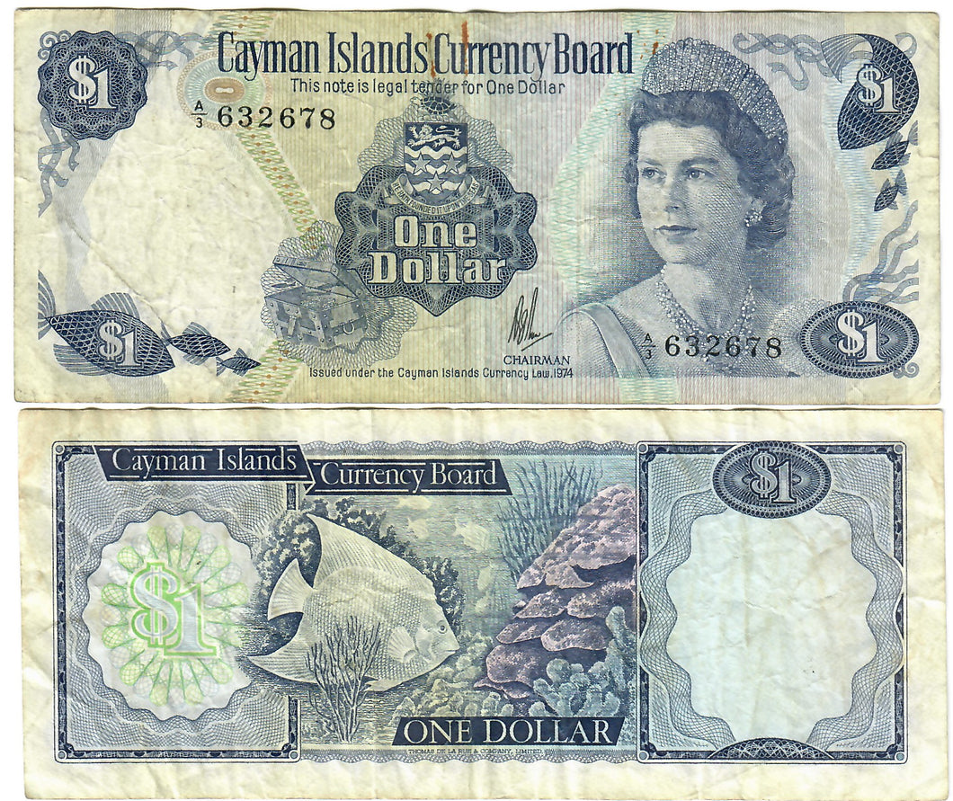 Cayman Islands 1 Dollar 1974 (1981) VF 