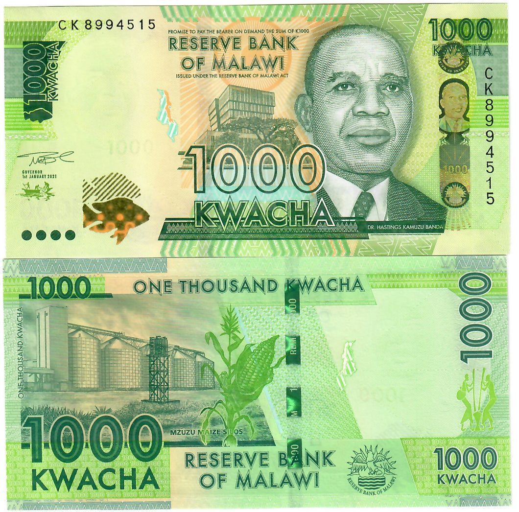 Malawi 1000 Kwacha 2021 (2022) UNC