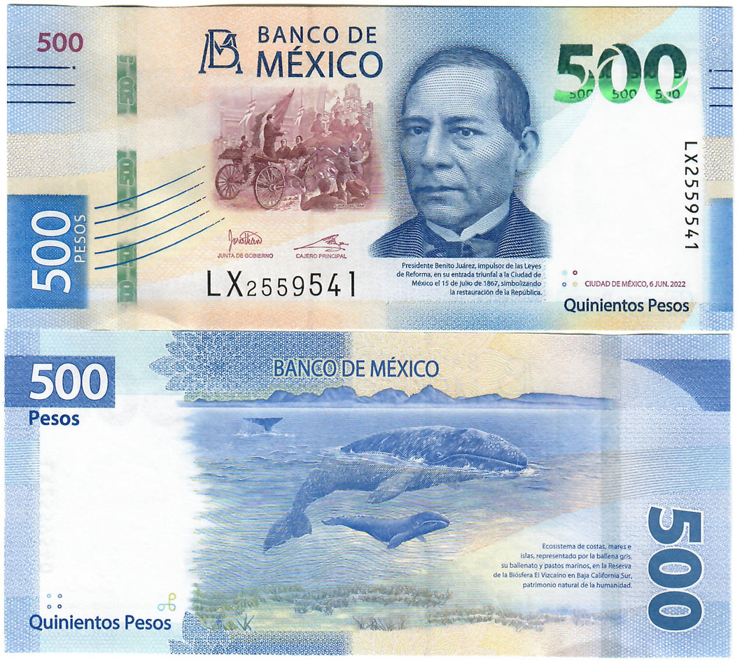 Mexico 500 Pesos 2022 UNC