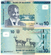 Load image into Gallery viewer, Namibia 10x 10 Dollars 2021 (2022) UNC
