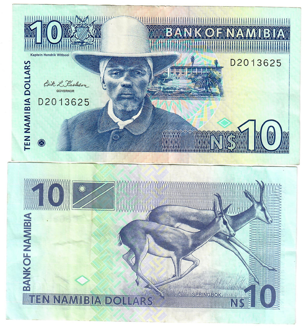 Namibia 10 Dollars 1993 VF
