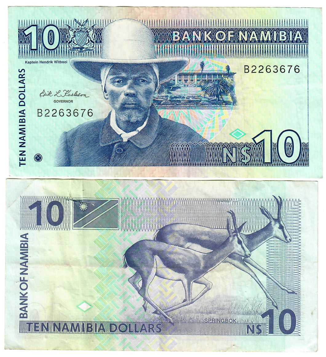 Namibia 10 Dollars 1993 F
