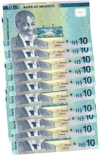 Load image into Gallery viewer, Namibia 10x 10 Dollars 2021 (2022) UNC
