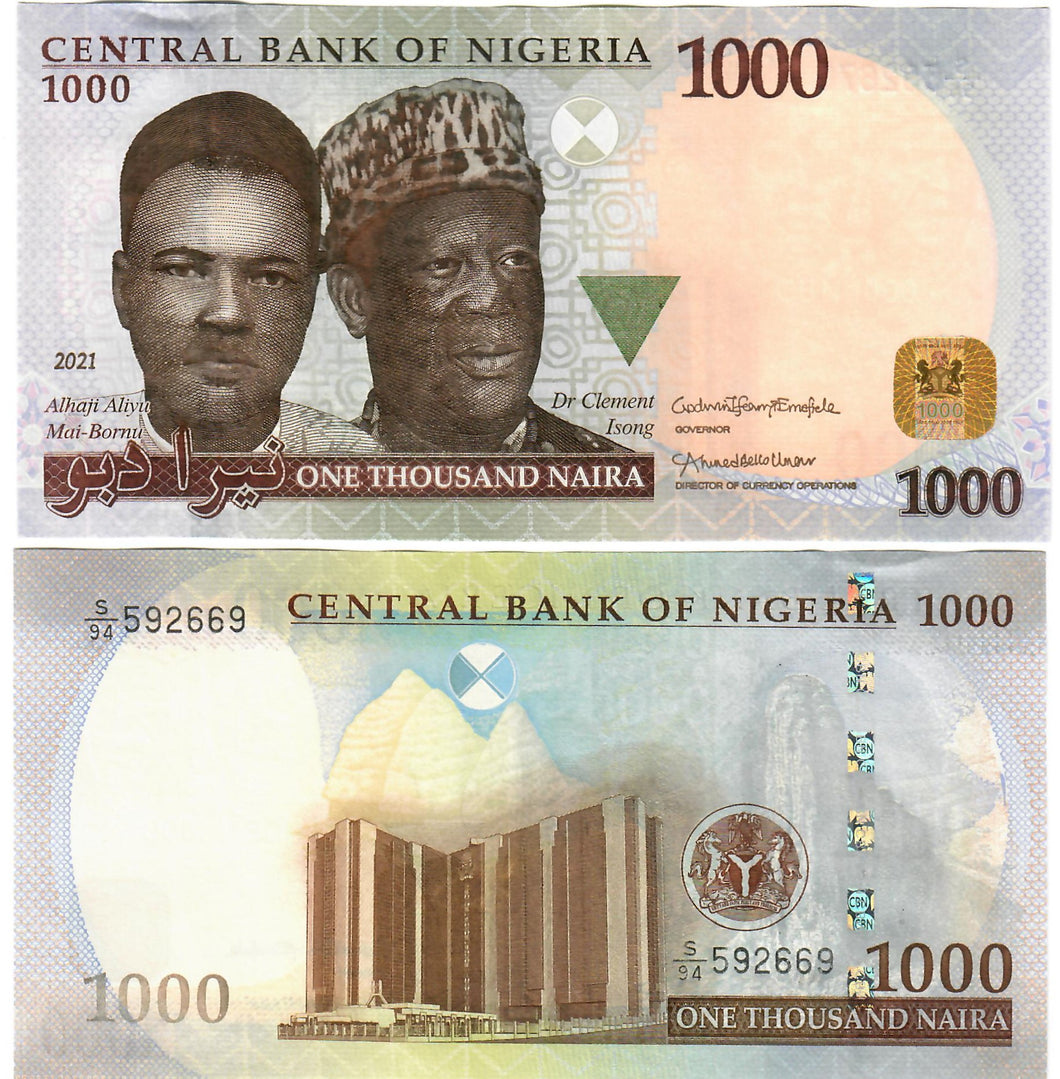 Nigeria 1000 Naira 2021 UNC