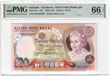 Load image into Gallery viewer, Northern Ireland 20 Pounds 1990 GEM UNC (Graded 66 EPQ) Allied Irish Banks AIB
