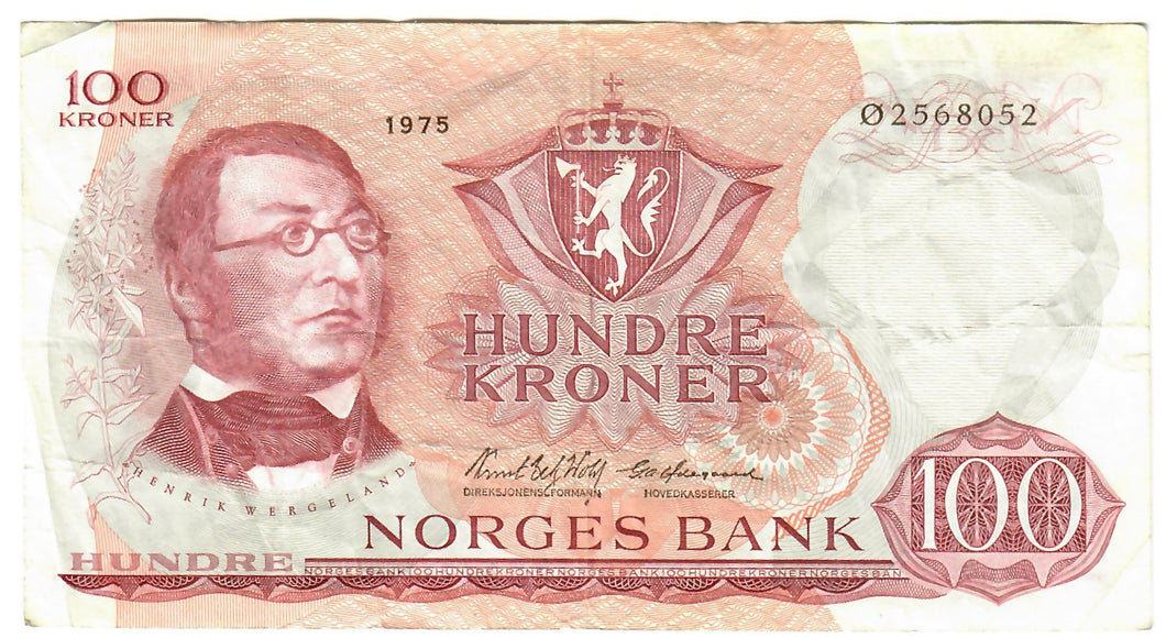 Norway 100 Kroner 1975 VF