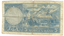 Load image into Gallery viewer, Norway 5 Kroner 1960 VG
