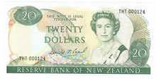 Load image into Gallery viewer, New Zealand 1, 2, 5, 10, 20 &amp; 50 Dollars 1989 UNC MATCHING SET 1 Prefix &quot;Brash&quot;
