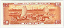 Load image into Gallery viewer, Peru 10 Soles de Oro 1976 aUNC
