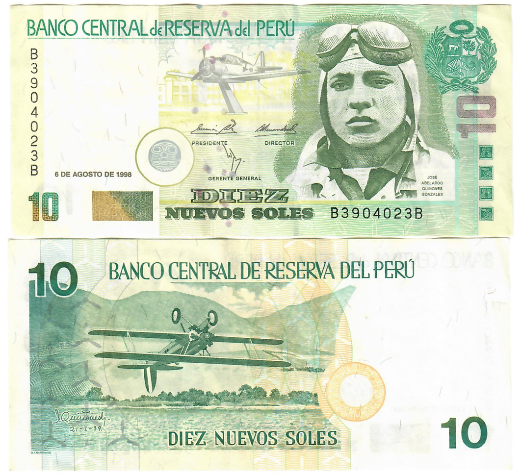 Peru 10 Nuevos Soles 1998 EF