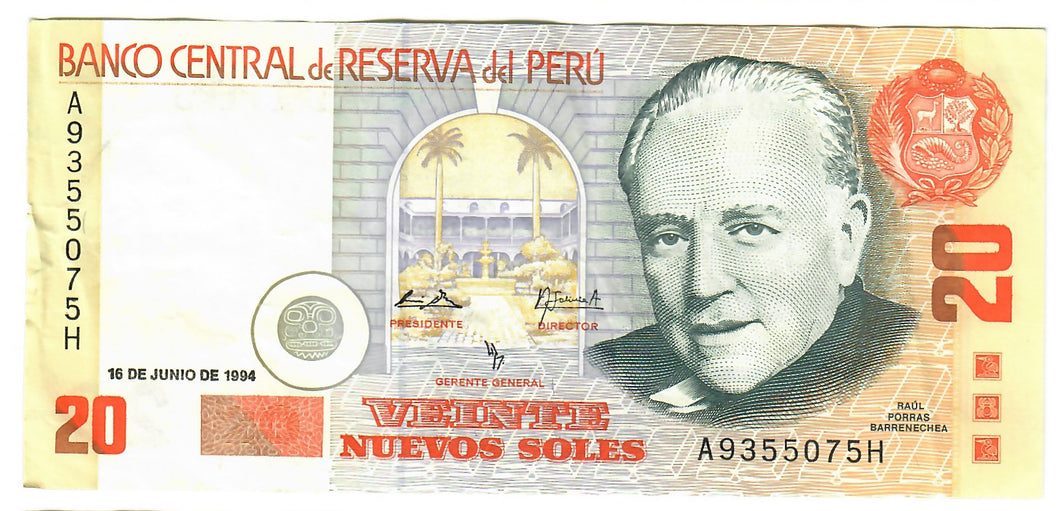 Peru 20 Nuevos Soles 1994 VF