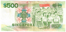 Load image into Gallery viewer, Singapore 500 Dollars 1988 F/VF &quot;Tau&quot;
