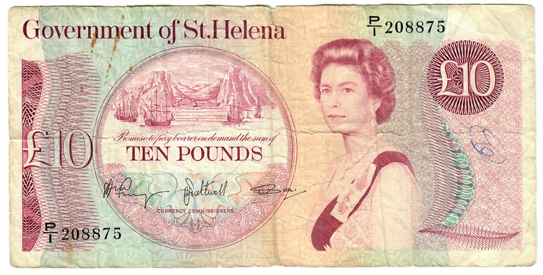 Saint Helena 10 Pounds 1985 VG