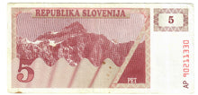 Load image into Gallery viewer, Slovenia 5 Tolars 1991 F/VF
