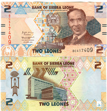 Load image into Gallery viewer, SET Sierra Leone 1 &amp; 2 New Leones 2022 UNC
