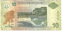 Load image into Gallery viewer, Suriname 10 Dollars 2004 (January) F
