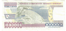 Load image into Gallery viewer, Turkey 1,000,000 Lira 2002 VF
