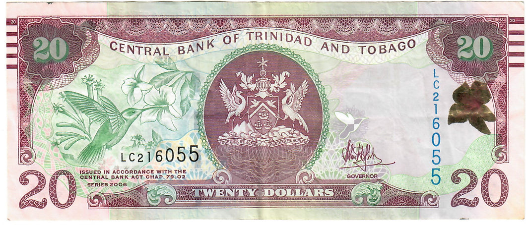 Trinidad and Tobago 20 Dollars 2017 VF