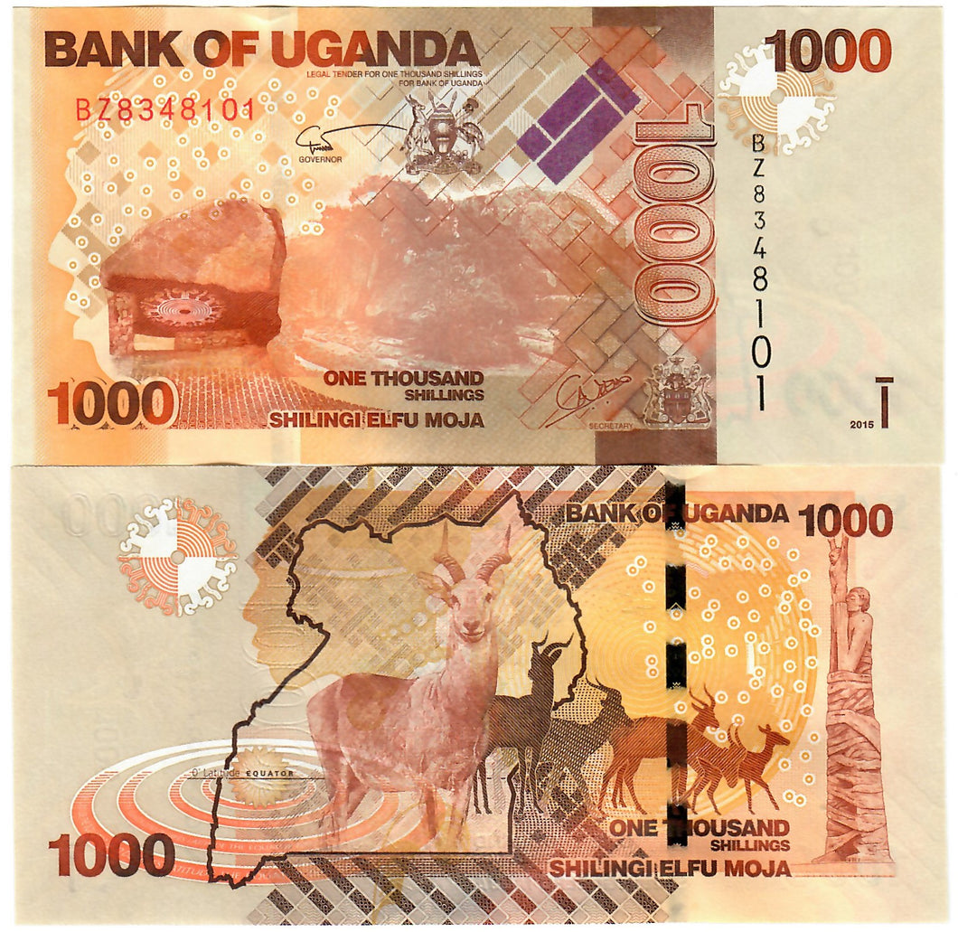 Uganda 1000 Shillings 2015 UNC