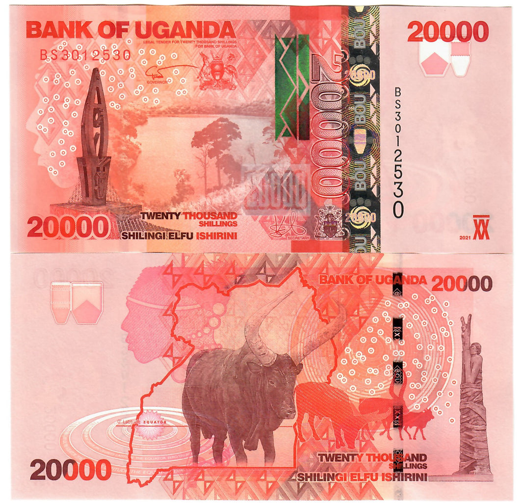 Uganda 20000 Shillings 2021 UNC