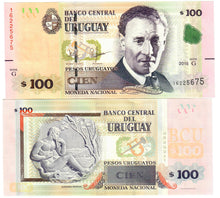 Load image into Gallery viewer, Uruguay 10x 100 Pesos 2015 UNC
