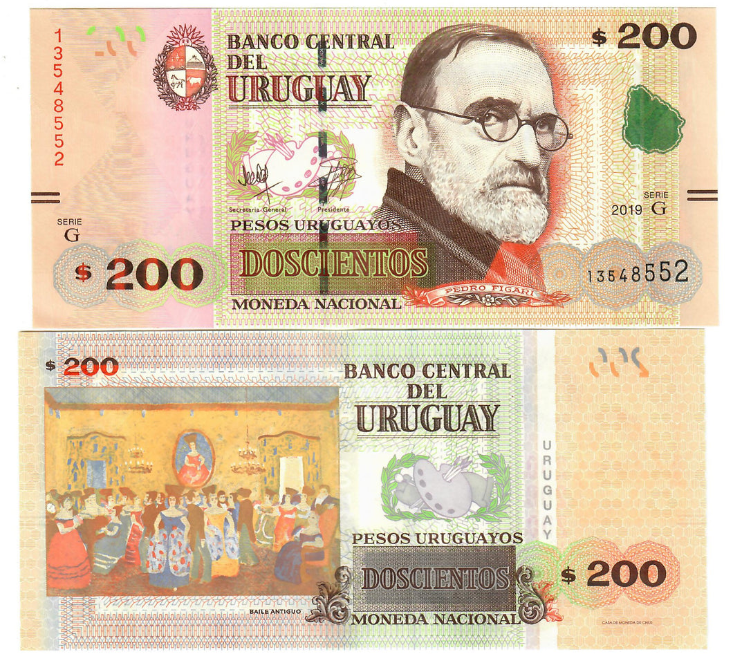 Uruguay 200 Pesos 2019 UNC