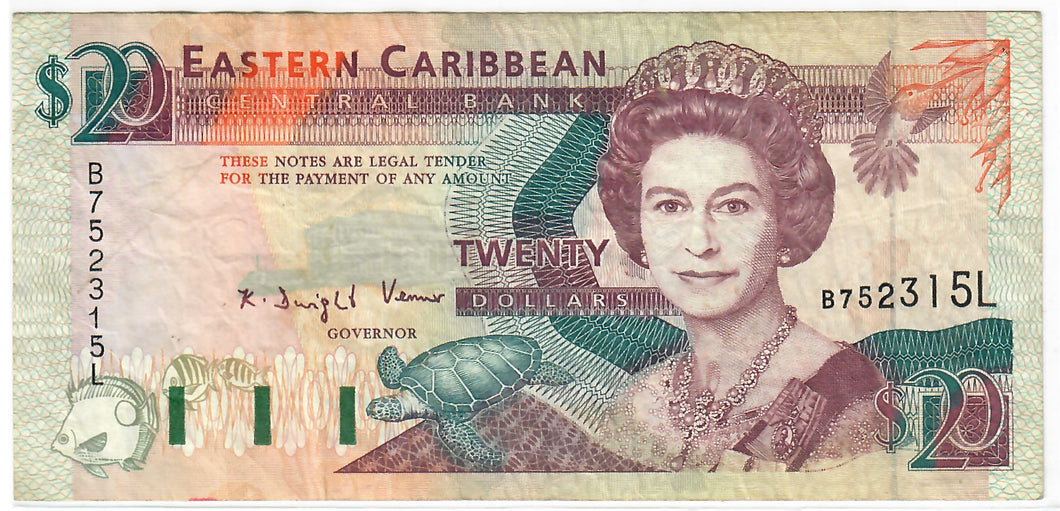 East Caribbean States 20 Dollars 1993 F 