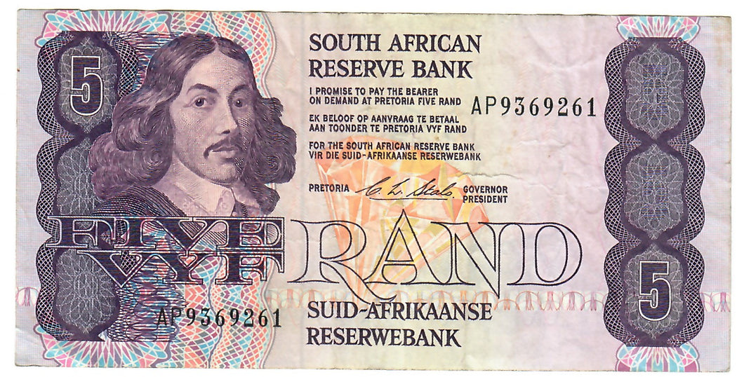 South Africa 5 Rand 1990 VF 